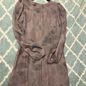 Aritzia Wilfred Long Sleeve Gray Watercolour Dress